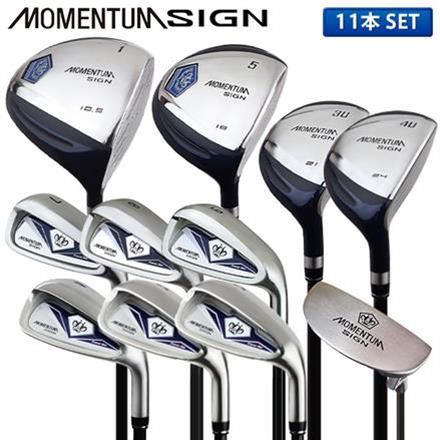 クラブセットのみ パワービルト モメンタムサイン オリジナル クラブセット 11本組 (1W,5W,3U,4U,7I-SW,PT) キャディバッグ無し MOMENTUM SIGN R カーボン