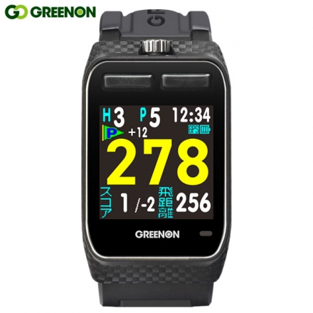 グリーンオン ザ・ゴルフウォッチ ジール 腕時計型 GPSナビ ブラック ブラック
