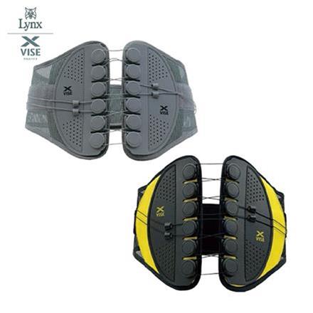 リンクス X-VISE 腰ベルト 健康器具 グレー,ブラック×イエロー ゴルフ クロスバイス 矯正グッズ 骨盤矯正サポーター グレー/M
