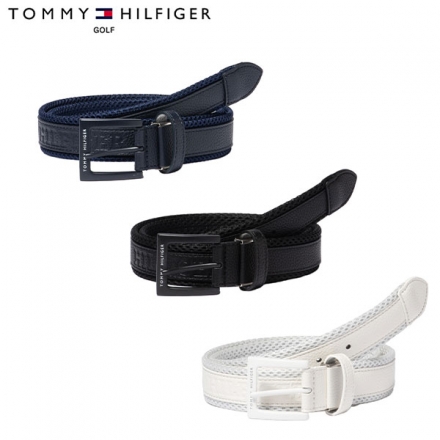 トミーヒルフィガー ゴルフ THMB4SV4 エアメッシュ ベルト ホワイト(00)