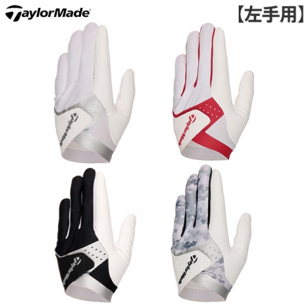 左手用テーラーメイド UN148 スマートクロス 2.0 ゴルフグローブ ホワイトレッド/24cm