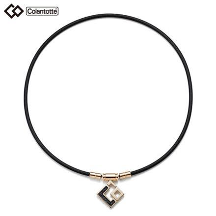 コラントッテ TAO スリム AURA mini 磁気 ネックレス シャンパンゴールド×ブラックラメ L