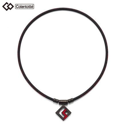 コラントッテ SPORTS PRO マグチタン 磁気 ネックレス ブラックチタン×レッド L