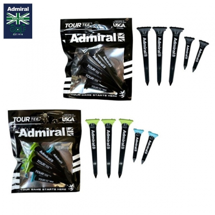 アドミラル ゴルフ ADMG4AET ツアーティー 1パック5本入り(ロング3、ショート2) ブラック