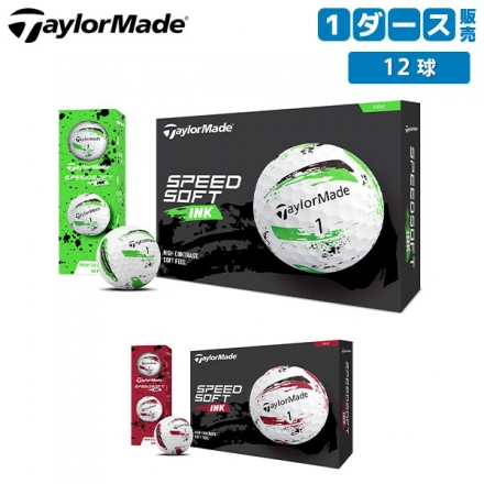 テーラーメイド M1800601 スピードソフト インク ゴルフボール 1ダース/12球 グリーン