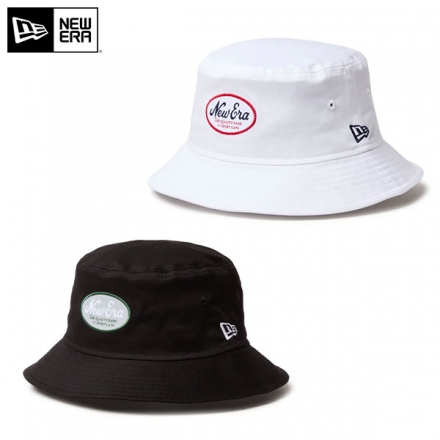ニューエラ 14391284 14391285 01 Stretch Cotton Washable オーバルロゴ バケットハット ホワイト/ML