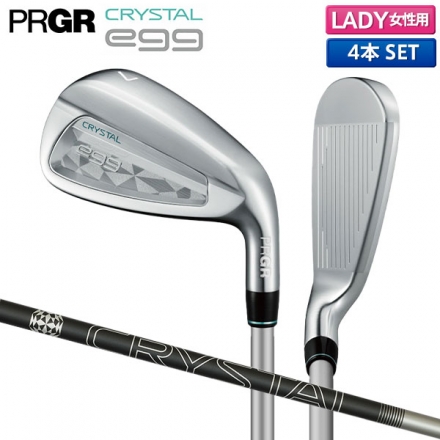 レディースプロギア クリスタルエッグ アイアンセット 4本組(7-P) クリスタル カーボンシャフト L