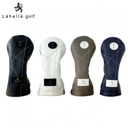 ラヘラ ゴルフ ランダムステッチ L-591 レザー ドライバー用 ヘッドカバー ブラック