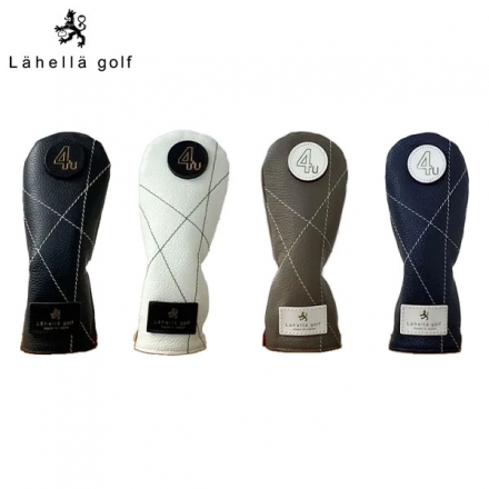 ラヘラ ゴルフ ランダムステッチ L-593 レザー ユーティリティー用 ヘッドカバー カフェオレ