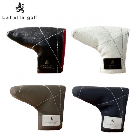 ラヘラ ゴルフ ランダムステッチ L-594 レザー ピン型 パターカバー ホワイト
