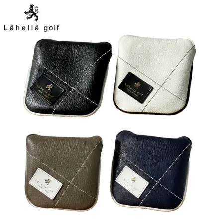 ラヘラ ゴルフ ランダムステッチ L-595 レザー ネオマレット型 パターカバー ホワイト