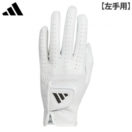 左手用アディダス KVH40 レザー ゴルフグローブ ホワイト(JE7173) 22cm