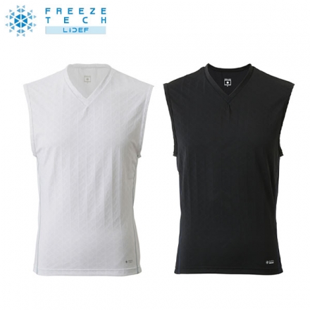 リベルタ FREEZE TECH PERFORMANCE LINE 冷感 ノースリーブ Vネック シャツ ブラック(BLK)/M