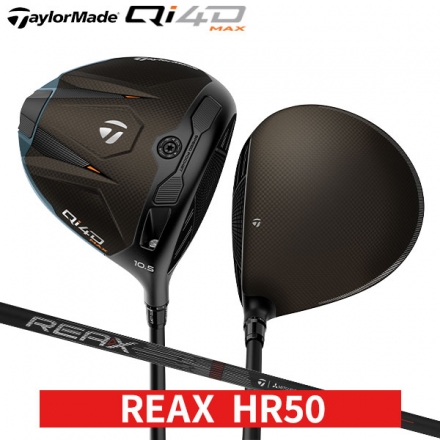 テーラーメイド Qi4D MAX マックス ドライバー REAX HR 50 Red カーボンシャフト 10.5度/SR
