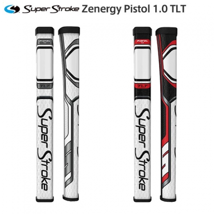 スーパーストローク ZENERGY ピストル 1.0 TLT パター グリップ GR-274 ゴルフ用グリップ ゼロトルク ハンドファースト ホワイト×シルバー