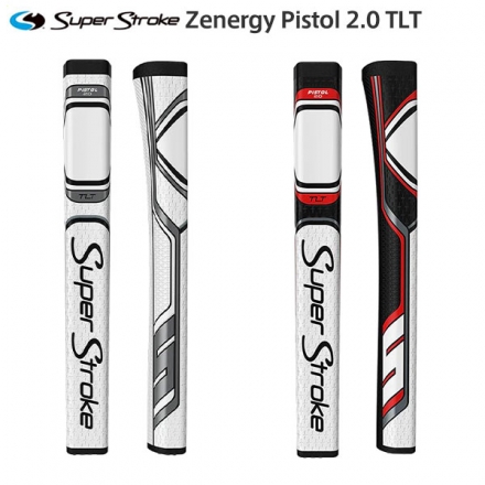 スーパーストローク ZENERGY ピストル 2.0 TLT パター グリップ GR-275 ゴルフ用グリップ ゼロトルク ハンドファースト ホワイト×シルバー