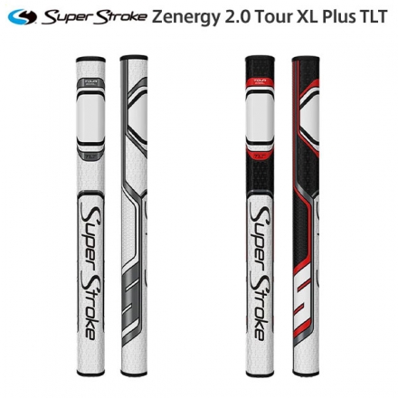 スーパーストローク ZENERGY 2.0 ツアー XL プラス TLT グリップ GR-276 ゴルフ用グリップ ゼロトルク ハンドファースト 中尺 ロング ホワイト×シルバー