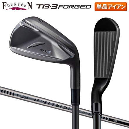フォーティーン TB-3 フォージド ダイヤモンドブラックサテン仕上げ アイアン単品 FS-90i ブラック スチールシャフト #5/S