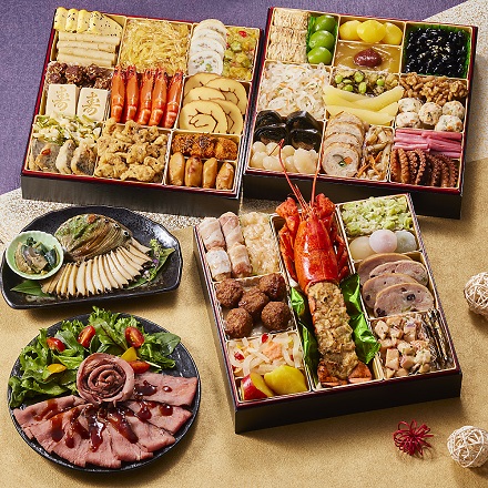 冷凍おせち 4～5人前 八.五寸和洋風三段重 板前魂の富士 【販売終了日:2025年12月21日】