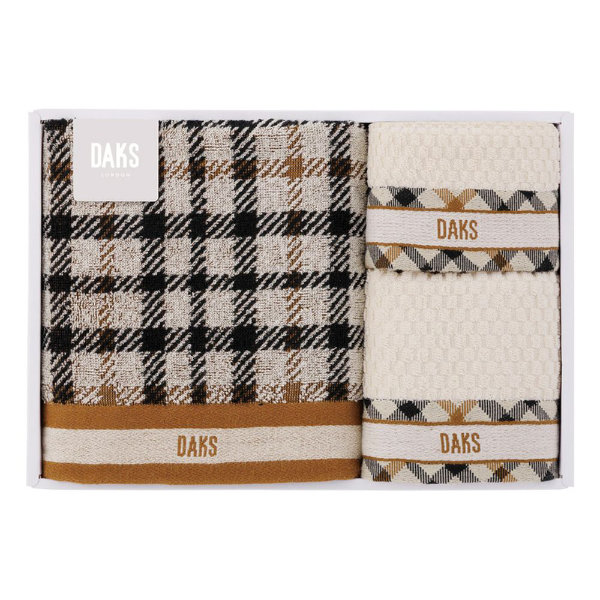 DAKS ダブルハウスチェック タオルセット55-3089500