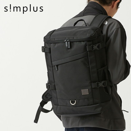 simplus リュックサック スクエア型 17L 大容量 A4サイズ対応 無地 メンズ リュック SP-TMR01