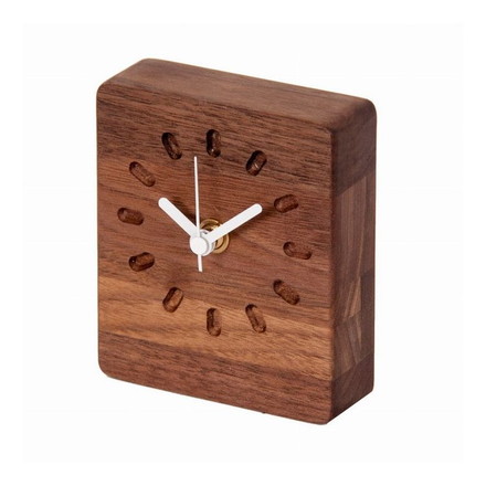 Latree(ラトレ) TIMEシリーズ 無垢の小さい時計 ピット 四角 天然木 無垢 木製 オイル仕上げ 高級感