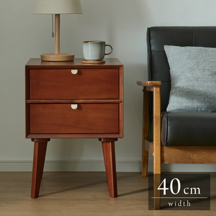 サイドテーブル 幅40cm 北欧 ヴィンテージ 天然木 マホガニー 完成品 サイドボード