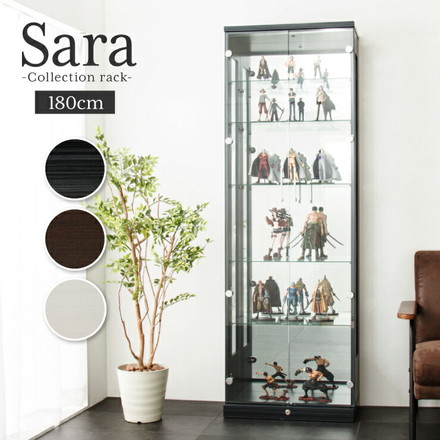 サラ60 ハイタイプ コレクションラック フィギュアケース 幅60cm 高さ180cm 奥行30cm ホワイト