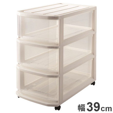 天馬 フェミーネ ケース66-3段 ホワイト 衣類収納 収納ケース チェスト クローゼット収納 押し入れ収納