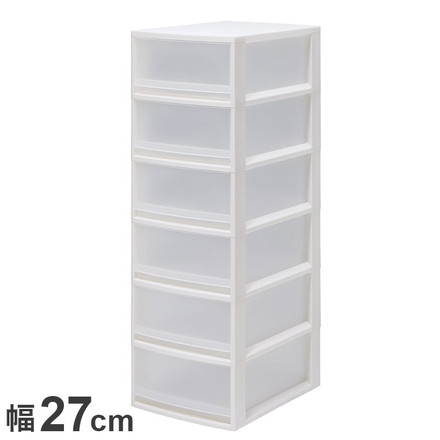 天馬 プロフィックス ルームケースプチ A4深6段 ホワイト 衣類収納 収納ケース チェスト クローゼット収納