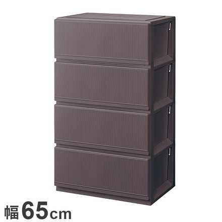 天馬 プロフィックス スタイルケース組立式 6504深型 ブラウン 衣類収納 収納ケース チェスト クローゼット収納