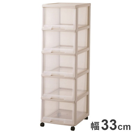 天馬 ユニフィット深5段 カプチーノ 衣類収納 収納ケース チェスト クローゼット収納 押し入れ収納 押入れ収納