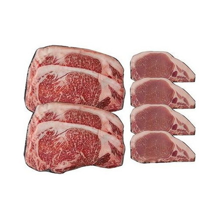 北海道産 黒毛和牛とハーブ豚食べ比べ 北海道平取産 黒毛和牛サーロインスライスしゃぶしゃぶ・すき焼き用200g×2、北海道真狩産ハーブ豚ロース肉スライスしゃぶしゃぶ用100g×4