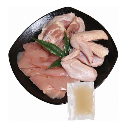 熊本 大阿蘇どり コラーゲンスープ水炊き 手羽先200g×1、骨付モモ肉200g×1、ムネ肉200g×1、濃縮コラーゲン入特製スープ70g×1