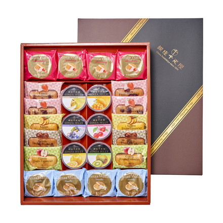 銀座千疋屋 銀座バラエティセット 1セット フィナンシェ ゼリー ワッフル ヴァッフェル 千疋屋