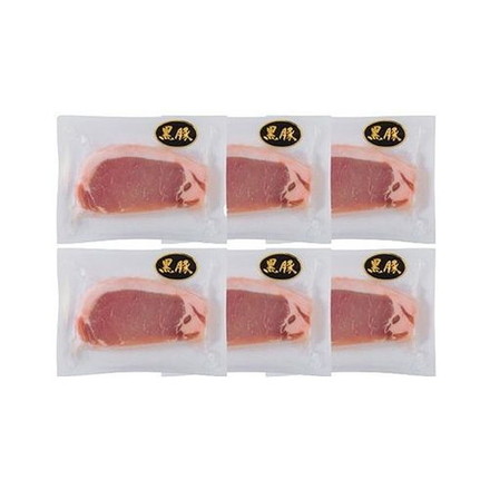 鹿児島県産黒豚使用ロースステーキ用 黒豚ロースステーキ60g（個包装）×6