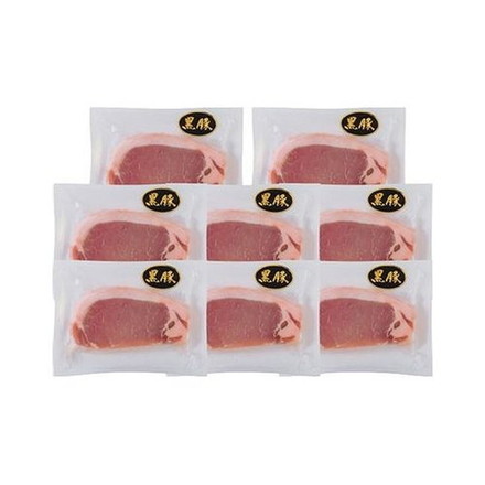 鹿児島県産黒豚使用ロースステーキ用 黒豚ロースステーキ60g（個包装）×8