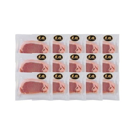 鹿児島県産黒豚使用ロースステーキ用 黒豚ロースステーキ60g（個包装）×15