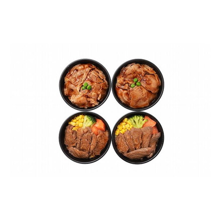 北海道 札幌バルナバフーズ 北海道産牛ステーキ丼&豚丼 200g 冷凍