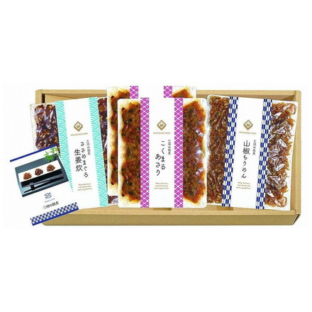 三河の佃煮3種セット こくまるあさり40g×2、ささめまぐろ生姜炊40g×1、ちりめん山椒40g×1