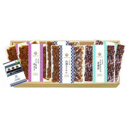 三河の佃煮3種セット こくまるあさり40g×2、ささめまぐろ生姜炊40g×2、ちりめん山椒40g×2