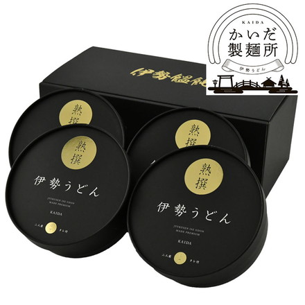 三重 「かいだ」 熟撰 伊勢うどん 8食 伊勢 うどん 熟撰 伊勢うどん 561g（めん240g×2、たれ40g×2、七味0.5g×2） ×4個