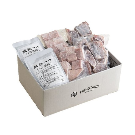 神奈川 「三浦三崎」 三崎漁師のまぐろ鍋セット 目鉢まぐろハラモ150g×2、目鉢まぐろ骨付きリブ250g×2、つゆ140g×2