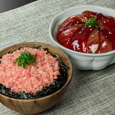 神奈川 「三浦三崎」ネギトロ丼の具 漬け鮪丼の具セット 目鉢鮪すきみ、漬け鮪 各100g×各5 解凍