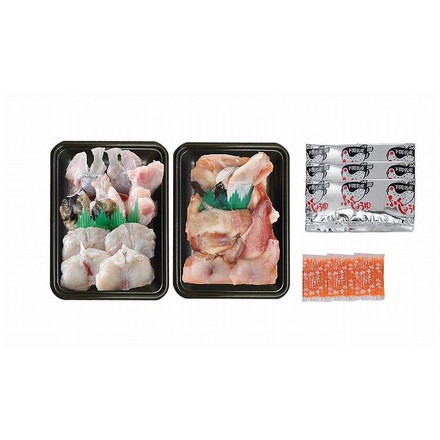 「関とら本店」 ふくとあんこうのちり鍋詰合せ とらふぐちり(切身、アラ)250g、あんこう250g、ふく醤油30ml×3、もみじおろし10g×3