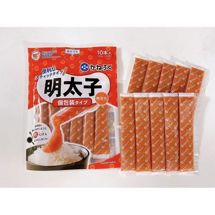かねふく 無着色辛子めんたいこ個包装スティックタイプ4袋セット （30g×10本入）×4袋