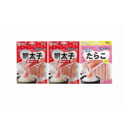 かねふく 便利なスティック明太子とたらこのセット 明太子 たらこ