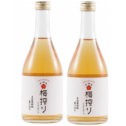 和歌山 梅搾り2本セット 490ml（化粧箱入り、4倍希釈）×2