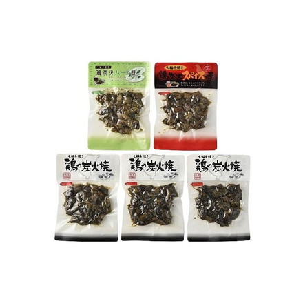 宮崎 三味鶏 鶏の炭火焼180g×3、鶏炭火ハーブ焼150g×1、スパイス焼150g×1
