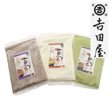奈良吉野 「吉田屋」 葛湯 3個 くず湯 生姜 汁粉 抹茶 生姜葛湯150g×1、汁粉葛湯150g×1、抹茶葛湯150g×1